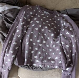 Champion Women's Purple Logo Sweatshirt